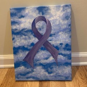 11”x14” Cancer Ribbon Painting